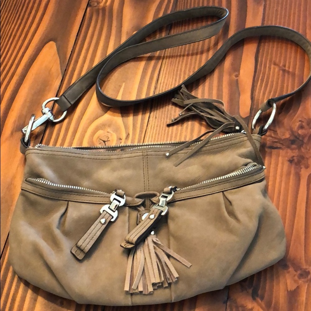 Crossbody purse with tassels